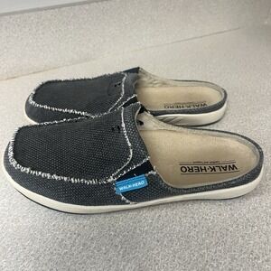 Gecko Man‎ Powered By Walk Hero Slippers Womens Size 9 Charcoal Gray
